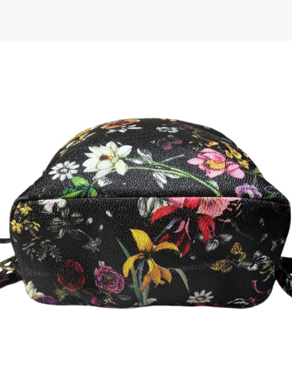 Unbranded Floral-Themed Backpack Two Compartments Matching Key Ring Like New - Picture 8 of 15